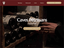 Tablet Screenshot of cavespetrissans.fr